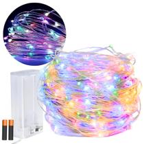 Fio de Fada 50 LED 5Metros Cordão C/Pilhas Luz Decoração