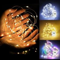 Fio De Fada Led Cordão De Luz 2M Decoração 20 Leds Bateria Fio De Fada Led Cordão De Luz 2M Decoração 20 Leds Bateria