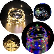 Fio De Fada Led Decoração Cordão De Luz 10mts Com 100 LED's