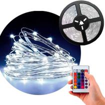 Fio De Fada Leds Branco 100 Lâmpadas Musical Natal 10m Usb Fio De Fada Leds Branco 100 Lâmpadas Musical Natal 10m Usb