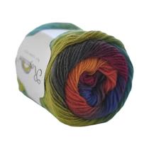 Fio De Lã 100% Colorido Arco-Íris Para Tricô Manual, Crochê, Lãs Macias Para Cachecol, Xale E Suéter