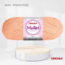 Fio de Lã Mollet 40g 80m 100% Acrílico para Crochê, Tricô e Artesanato Cor:4224 - PEACH FUZZ