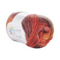 Fio De Lã Penteada Arco-Íris 50g, 100% Puro, Para Tricô Manual E Crochê De Xales E Cachecóis