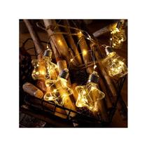 Fio De Led Com 10 Lâmpadas Estrelas Fio De Fada Azul Natal Fio De Led Com 10 Lâmpadas Estrelas Fio De Fada Azul Natal