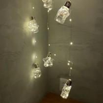 Fio de LED Estrelas com 10 lâmpadas de luz Branco Quente USB
