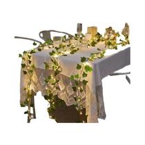 Fio De Luz De Plantas Falsas De Folha Verde Alimentado Por Bateria À Prova D'água Para Decoração De