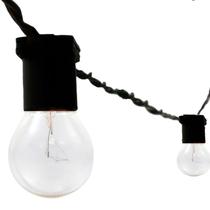 Fio de Luz Preto 10M Com Lampadas Transparente 220v Com Plug