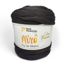 Fio De Malha Extra Premium Miro 25mm 140m Cinza Escuro