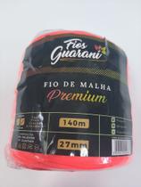 Fio de malha guarani Premium 140 metros 27mm laranja neon