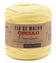 Fio de Malha Premium 25mm Círculo 140 Metros Cor 1723 Citrino - Ideal para Crochê e Tricô