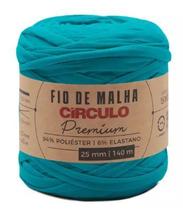 Fio de Malha Premium 25mm Circulo 140 Metros Cor 2194 Turquesa Fio de Malha Premium 25mm Circulo 140 Metros Cor 2194 Turquesa