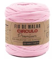 Fio de Malha Premium 25mm Círculo 140 Metros Cor 3526 Rosa-Candy