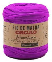 Fio de Malha Premium 25mm Círculo 140 Metros Cor 6859 Roxo Brilhante Fio de Malha Premium 25mm Círculo 140 Metros Cor 6859 Roxo Brilhante