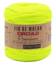 Fio de Malha Premium 25mm Círculo 140 Metros Cor 780 Amarelo Neon Fio de Malha Premium 25mm Círculo 140 Metros Cor 780 Amarelo Neon
