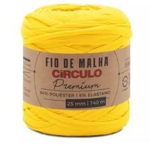 Fio de malha premium 25mm círculo 140 mts cor 1289 canário
