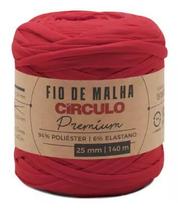 FIO DE MALHA PREMIUM 25MM CÍRCULO 140 MTS COR 3528 CARMIM - Fio de Malha Inovador FIO DE MALHA PREMIUM 25MM CÍRCULO 140 MTS COR 3528 CARMIM - Fio de Malha Inovador