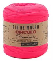 FIO DE MALHA PREMIUM 25MM CÍRCULO 140 MTS COR 385 ROSA-NEON - Ideal para Crochê e Tricô FIO DE MALHA PREMIUM 25MM CÍRCULO 140 MTS COR 385 ROSA-NEON - Ideal para Crochê e Tricô