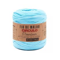 Fio de Malha Premium Círculo 25mm 270g Azul Candy
