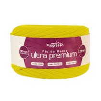 Fio de malha ultra premium fm028 28mm cor 242 amarelo canário 185 mts