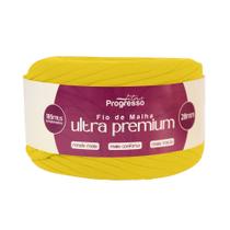 Fio de malha ultra premium fm028 28mm cor 763 amarelo gema 185 mts