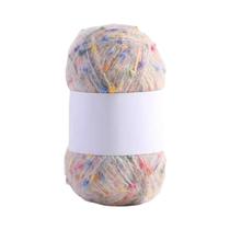 Fio De Mohair Pontilhado Arco-Íris Macio Para Tricô Manual DIY De Cachecol, Suéter, Xale E Casaco