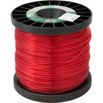 Fio De Nylon 2,4 Mm X 194 M Vermelho Perfil Redondo 7183 Ekilon Grass Roçadeira Aparador