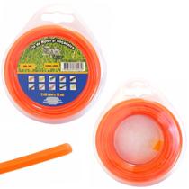Fio de Nylon 2,4mm para Roçadeira Vulcan Trent Kawashima Toyama Redondo Laranja 15m Spin Premium