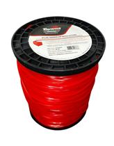 Fio de Nylon 3,0mm Quadrado Toyama Bobina 2,268kg Vermelho Alta Resistência para Roçadeiras e Corte de Capim