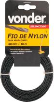 Fio De Nylon 3,0mmx10m Silencioso Para Roçadeiras E Aparador