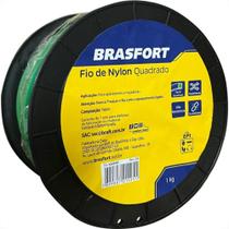 Fio De Nylon Brasfort Quadrado 2,4Mm/195M 1Kg 9010 Fio De Nylon Brasfort Quadrado 2,4Mm/195M 1Kg 9010