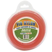 Fio de nylon corta grama qud 2,00mm 250gr milla