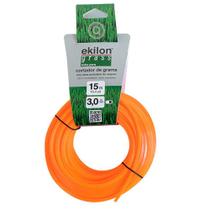 Fio de Nylon para Aparador de Grama 3,0mm Laranja Quadrado 15 metros Ekilon Fio de Nylon para Aparador de Grama 3,0mm Laranja Quadrado 15 metros Ekilon