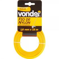 Fio De Nylon Para Roçadeira Nailon 1,8mm X 15 mt Vonder