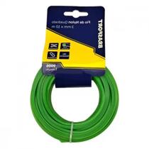 Fio de Nylon quadrado 3,0mm x 10m brasfort ref.9006 verde para cortar grama Fio de Nylon quadrado 3,0mm x 10m brasfort ref.9006 verde para cortar grama