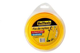 Fio de Nylon Quadrado Roçadeira 2,7mm x50m Beltools