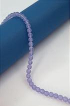 Fio de Pedra Jade Lilás 6mm - 40cm com 60 Pedras Naturais