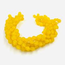 Fio de Pedras Amarelo 11mm 32un Craquelada 30cm Arte