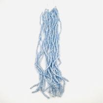 Fio de Pedras Esfera 4mm 85un Olho Gato Azul e Branco 30cm