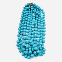 Fio de Pedras Olho de Gato 11mm 39un Azul Bebê 50cm Arte