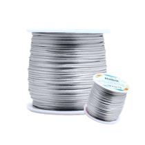 Fio de Seda 1.0 mm Cordão Rabo de Rato 1 e 0 mm Cinza Claro Nº 119 Rolo 100 Metros OEM Fio de Seda 1.0 mm Cordão Rabo de Rato 1 e 0 mm Cinza Claro Nº 119 Rolo 100 Metros OEM
