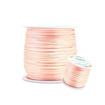 Fio de Seda 1.0 mm - Cordão Rabo de Rato Nybc 1.0 mm Salmão Rolo 100 METROS OEM