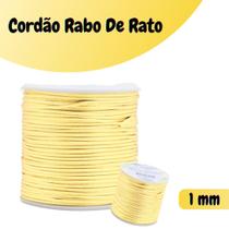 Fio De Seda Amarelo Bebê - Cordão Rabo De Rato 1mm - Nybc