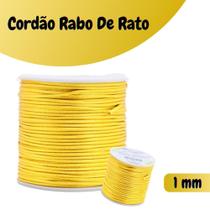 Fio De Seda Amarelo Gema - Cordão Rabo De Rato 1mm - Nybc