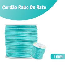 Fio De Seda Azul Claro - Cordão Rabo De Rato 1mm - Nybc