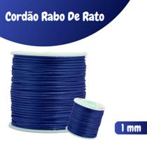 Fio De Seda Azul Marinho - Cordão Rabo De Rato 1mm - Nybc
