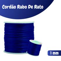 Fio De Seda Azul Royal - Cordão Rabo De Rato 1mm - Nybc