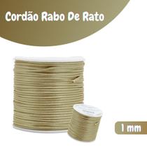 Fio De Seda Bege Claro - Cordão Rabo De Rato 1mm - Nybc