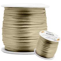 Fio De Seda Bege Claro - Cordão Rabo De Rato 2mm - Nybc