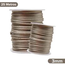 Fio De Seda Bege Escuro - Cordão Rabo De Rato 3mm - Nybc