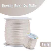Fio De Seda Bege Natural - Cordão Rabo De Rato 1mm - Nybc